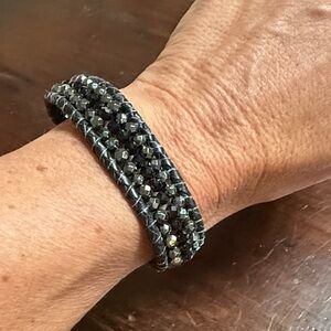 Black Beaded Bracelet